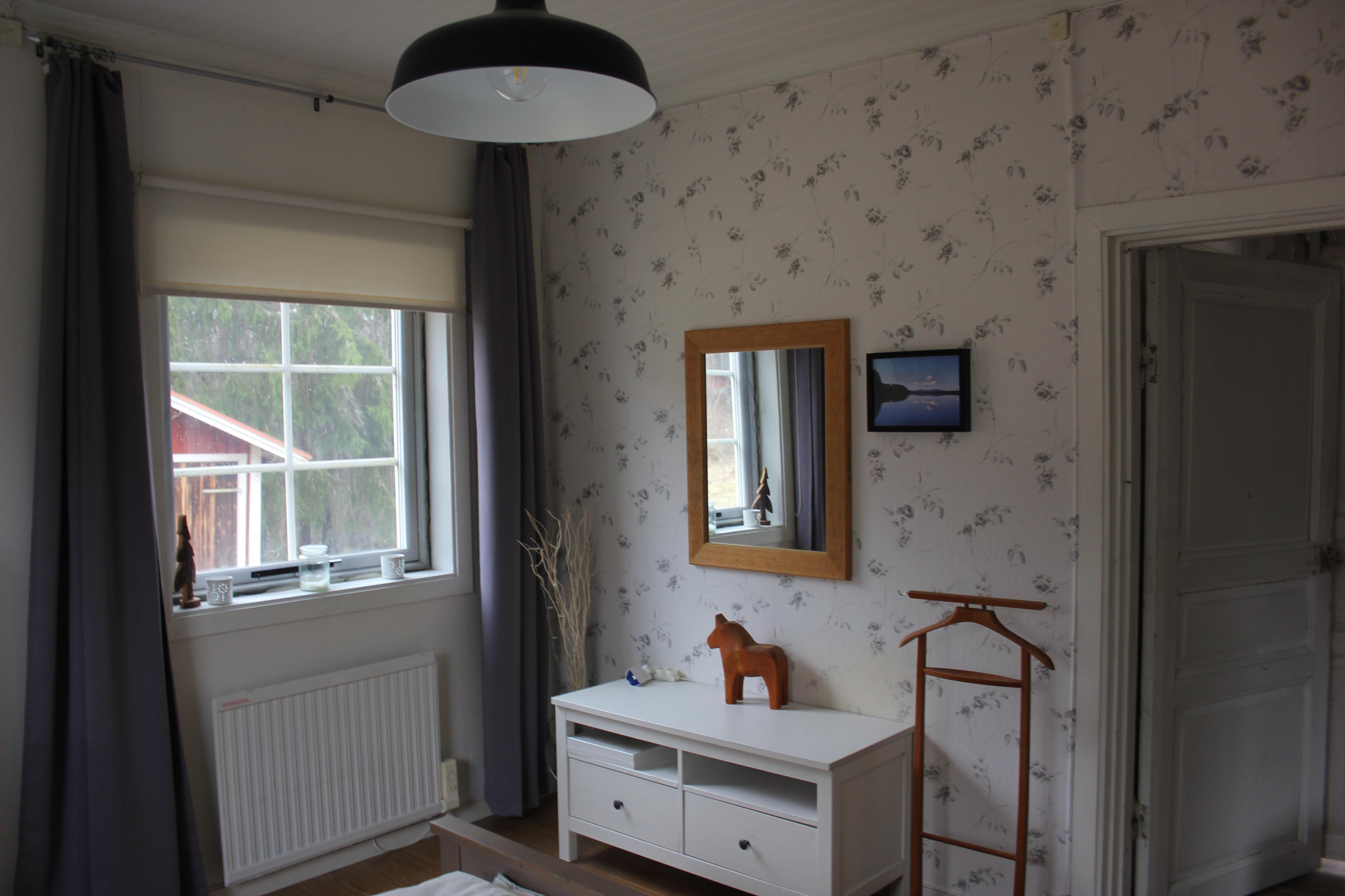 Doppelbett Ferienhaus am See Schweden