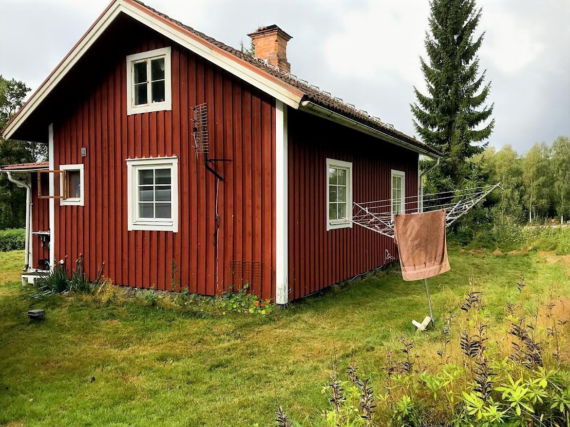 Garten Ferienhaus am See Schweden